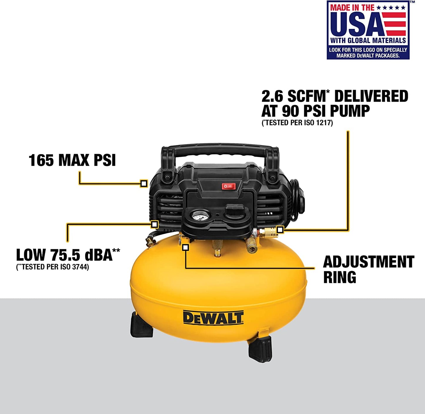 Dewalt DWFP55126 Heavy Duty Pancake Compressor (165 Psi)