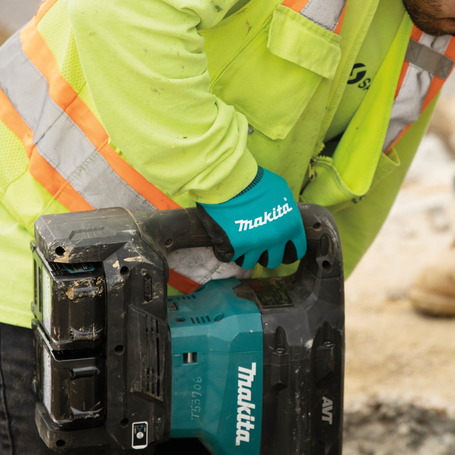 Makita T-04123 FitKnit™ Cut Level 1 Nitrile Coated Dipped Gloves (Large/X‑Large)