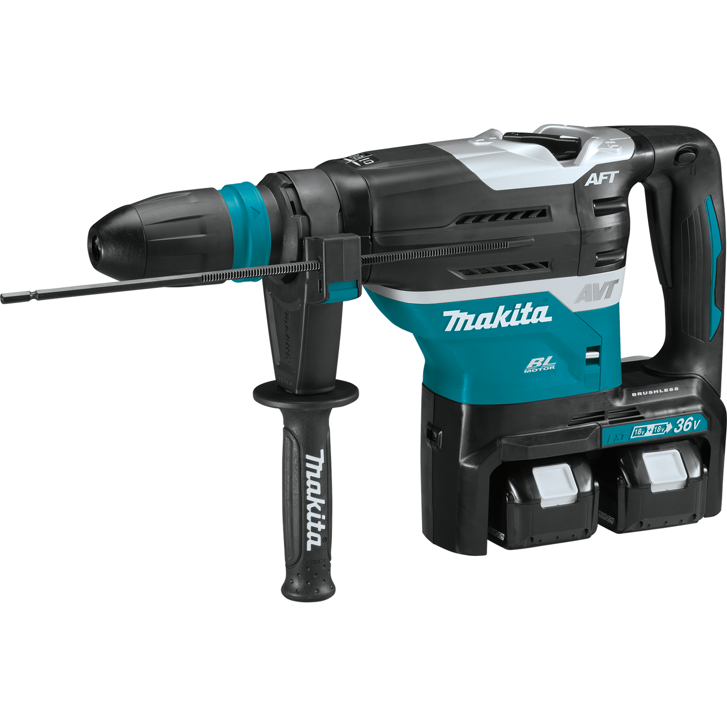 Makita XRH07PTUN 36V (18V X2) LXT® Brushless 1‑9/16" SDS‑MAX Advanced AVT® Rotary Hammer Kit, AFT®, AWS® (5.0Ah)