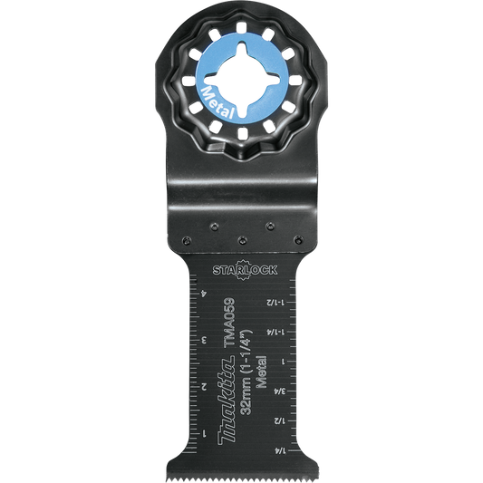 Makita B-67103 Starlock® Oscillating Multi‑Tool 1‑1/4" Bi‑Metal Plunge Cut Blade for Metal Cutting