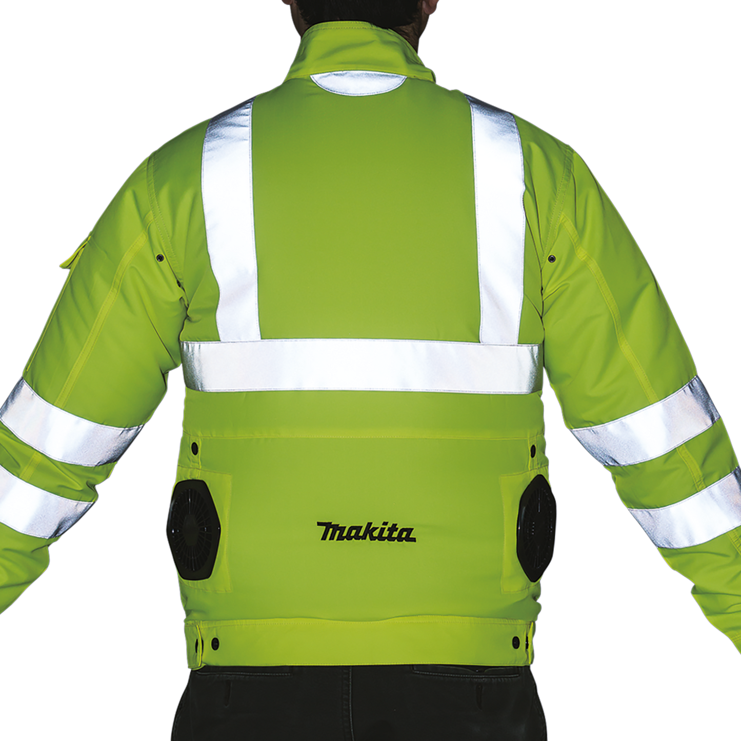 Makita DFJ214ZXL 18V LXT® Lithium‑Ion Cordless High Visibility Fan Jacket, Jacket Only (XL)