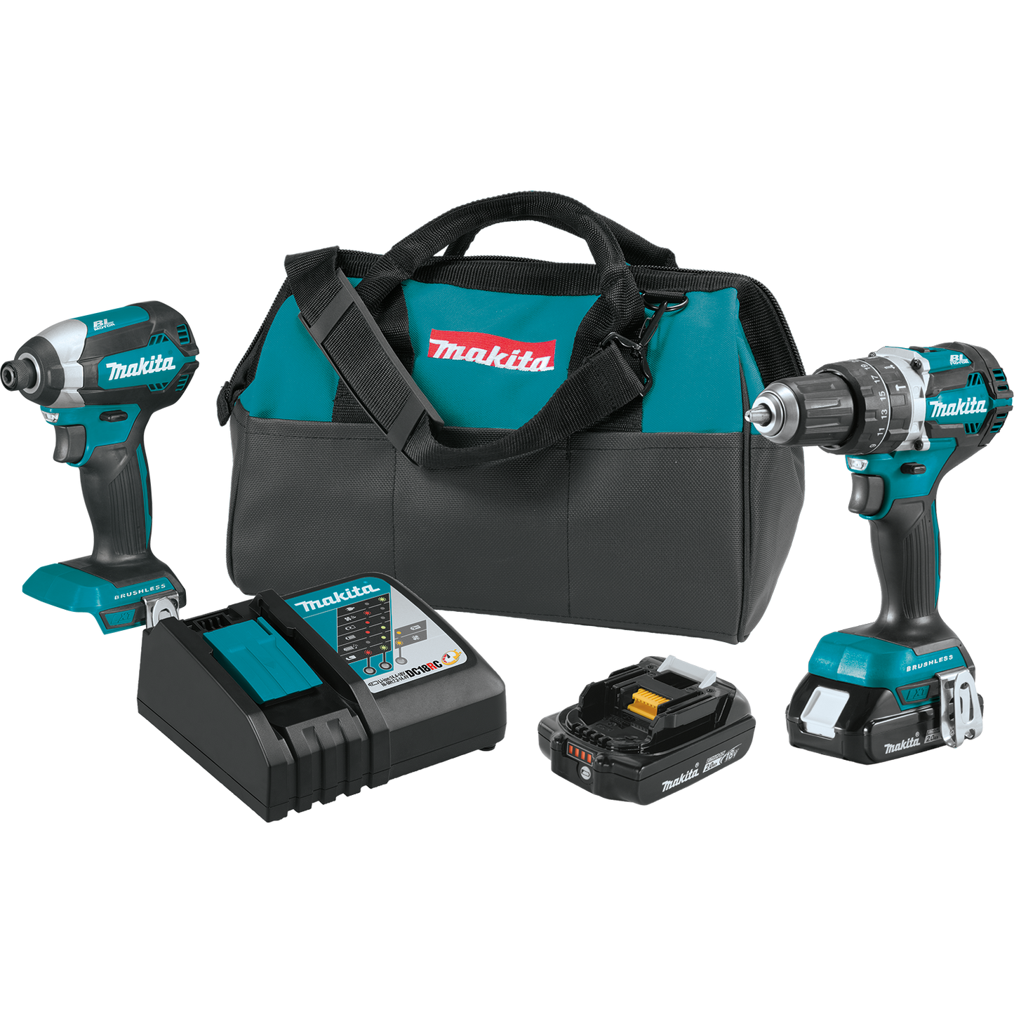 Makita XT269R 18V LXT® Lithium‑Ion Compact Brushless Cordless 2‑Pc. Combo Kit (2.0Ah)