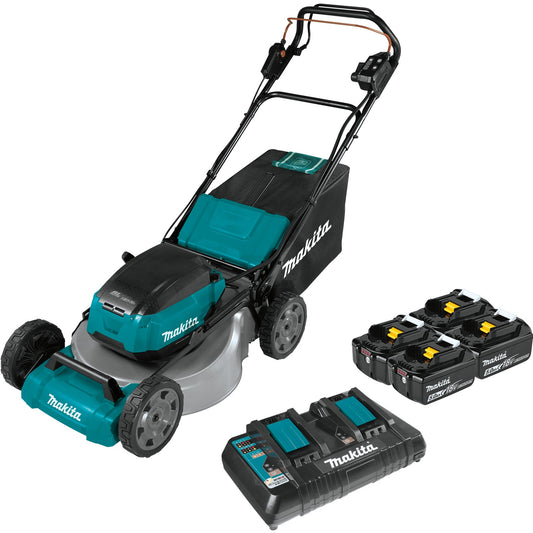 Makita XML08PT1 36V (18V X2) LXT® Brushless 21" Self‑Propelled Commercial Lawn Mower Kit with 4 Batteries (5.0Ah)