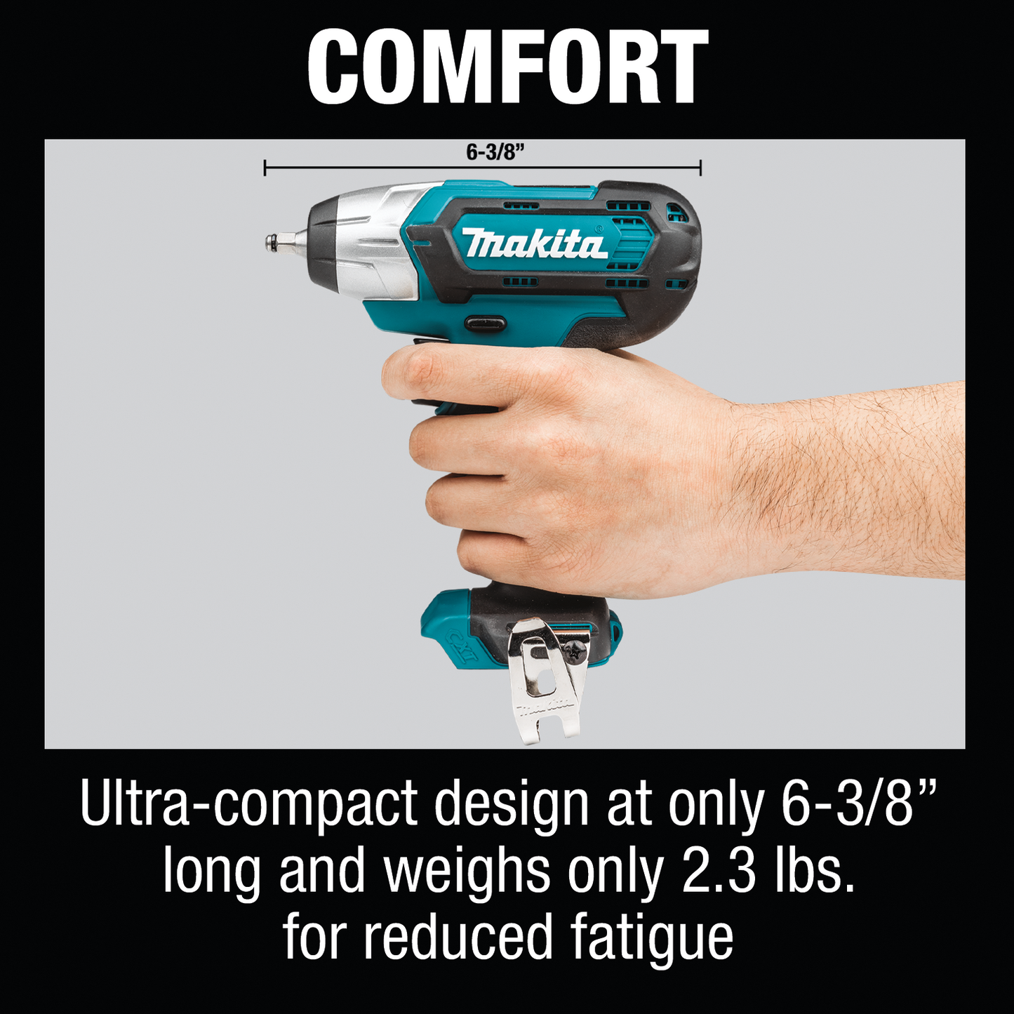 Makita WT04Z 12V max CXT® Lithium‑Ion Cordless 1/4" Impact Wrench, Tool Only