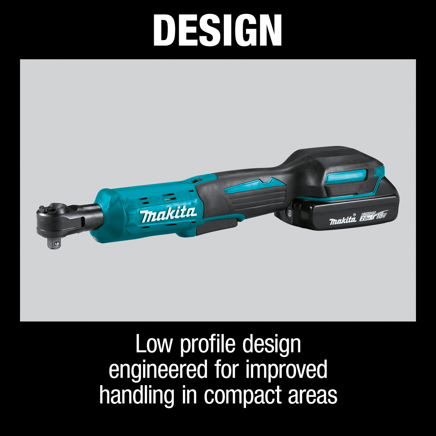 Makita XRW01SR1 18V LXT® Lithium‑Ion Cordless 3/8" / 1/4" Sq. Drive Ratchet Kit (2.0Ah)