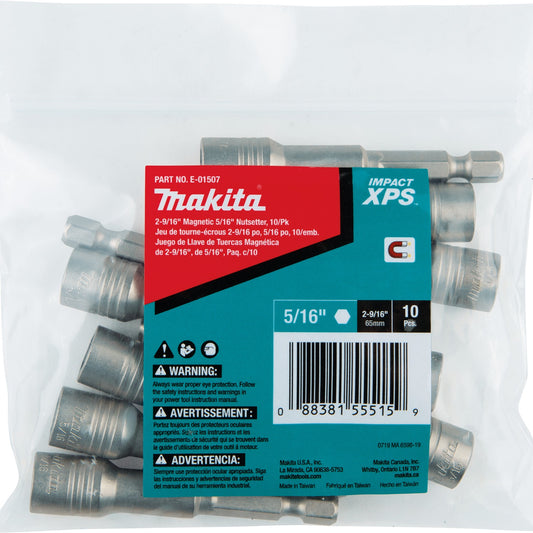 Makita E-01507 Impact XPS® 2‑9/16" Magnetic 5/16" Nutsetter, 10/pk, Bulk