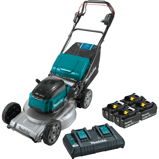 Makita XML09PT1 36V (18V X2) LXT® Brushless 21" Self‑Propelled Commercial Lawn Mower Kit with 4 Batteries (5.0Ah)