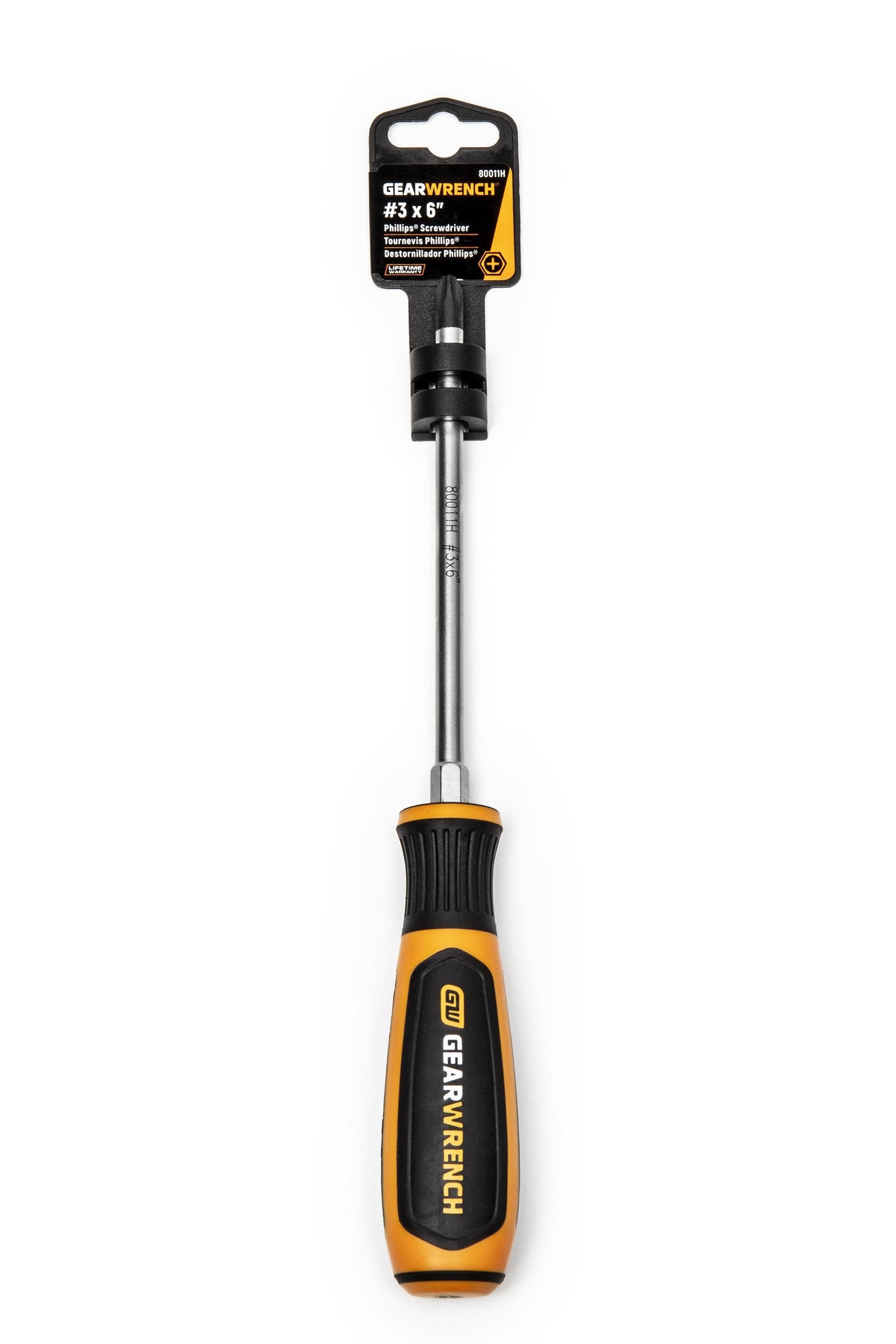 Gearwrench 80011 #3 x 6" Phillips® Dual Material Screwdriver