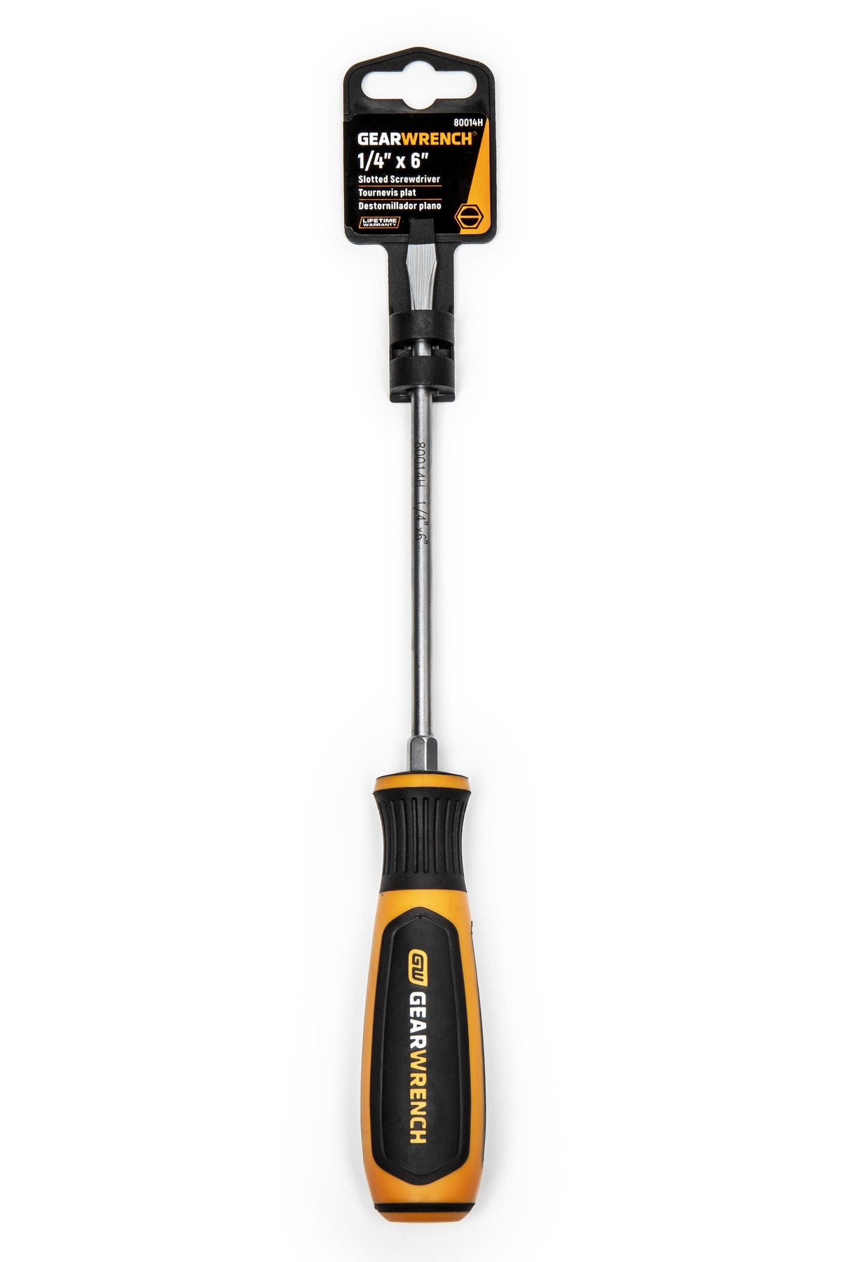Gearwrench 80014H 1/4" x 6" Slotted Dual Material Screwdriver