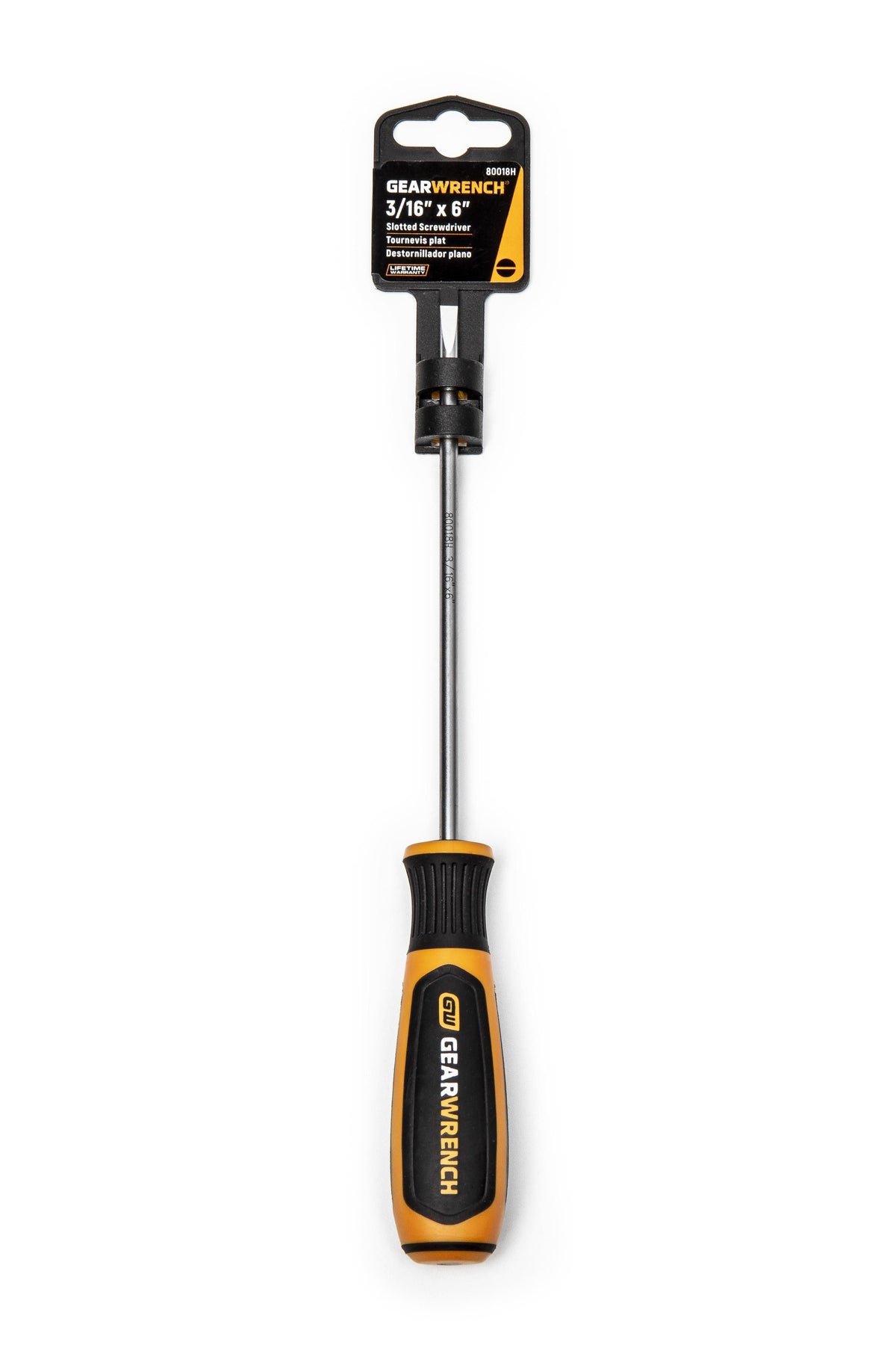 Gearwrench 80018H 3/16" x 6" Cabinet Dual Material Screwdriver