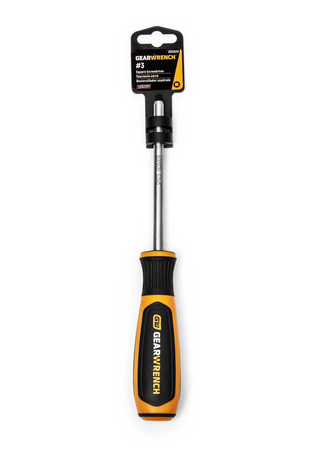 Gearwrench 80092H #3 x 5" Square Dual Material Screwdriver