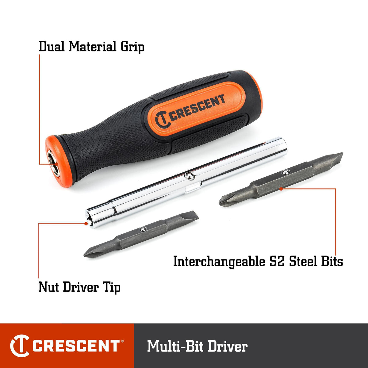 Crescent CMBS61 6-in-1 Interchangeable Screwdriver
