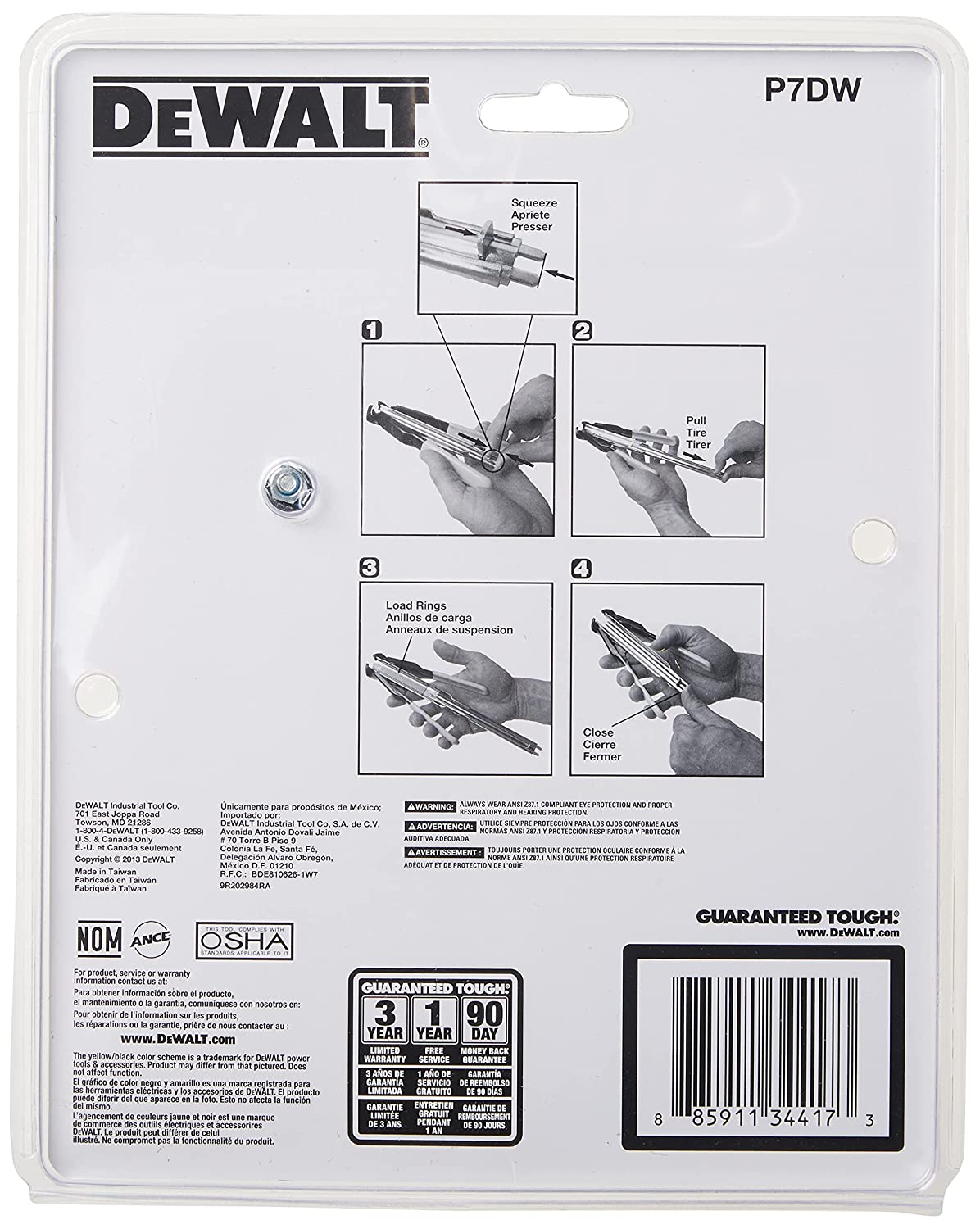 Dewalt P7DW Hog Ring Pliers Kit