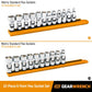 Gearwrench 86539 22 Piece 1/4" and 3/8" Drive 6 Point Metric Flex Socket Set