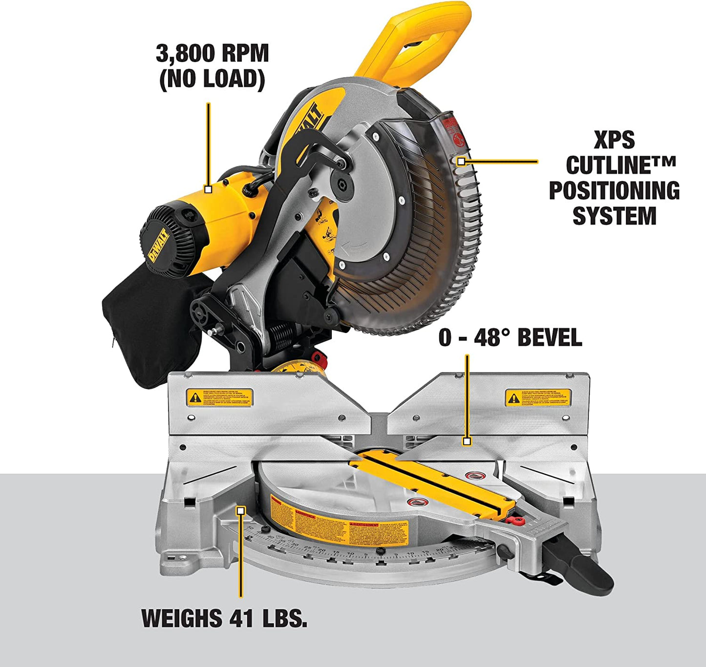 Dewalt DWS716XPS 15 Amp 12 In. Electric Double-Bevel Compound Miter Saw With Cutline