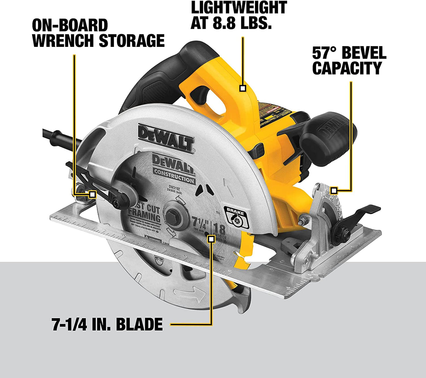 Dewalt DWE575SB 7-1/4 In Lightweight Circular Saw