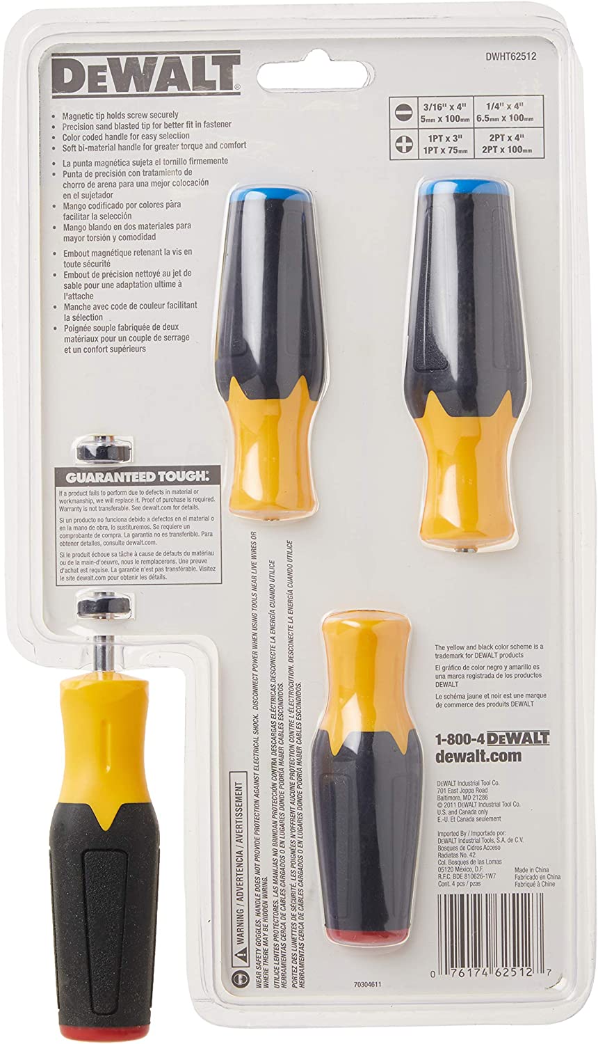 Dewalt DWHT62512 4 Pc Screwdriver Set