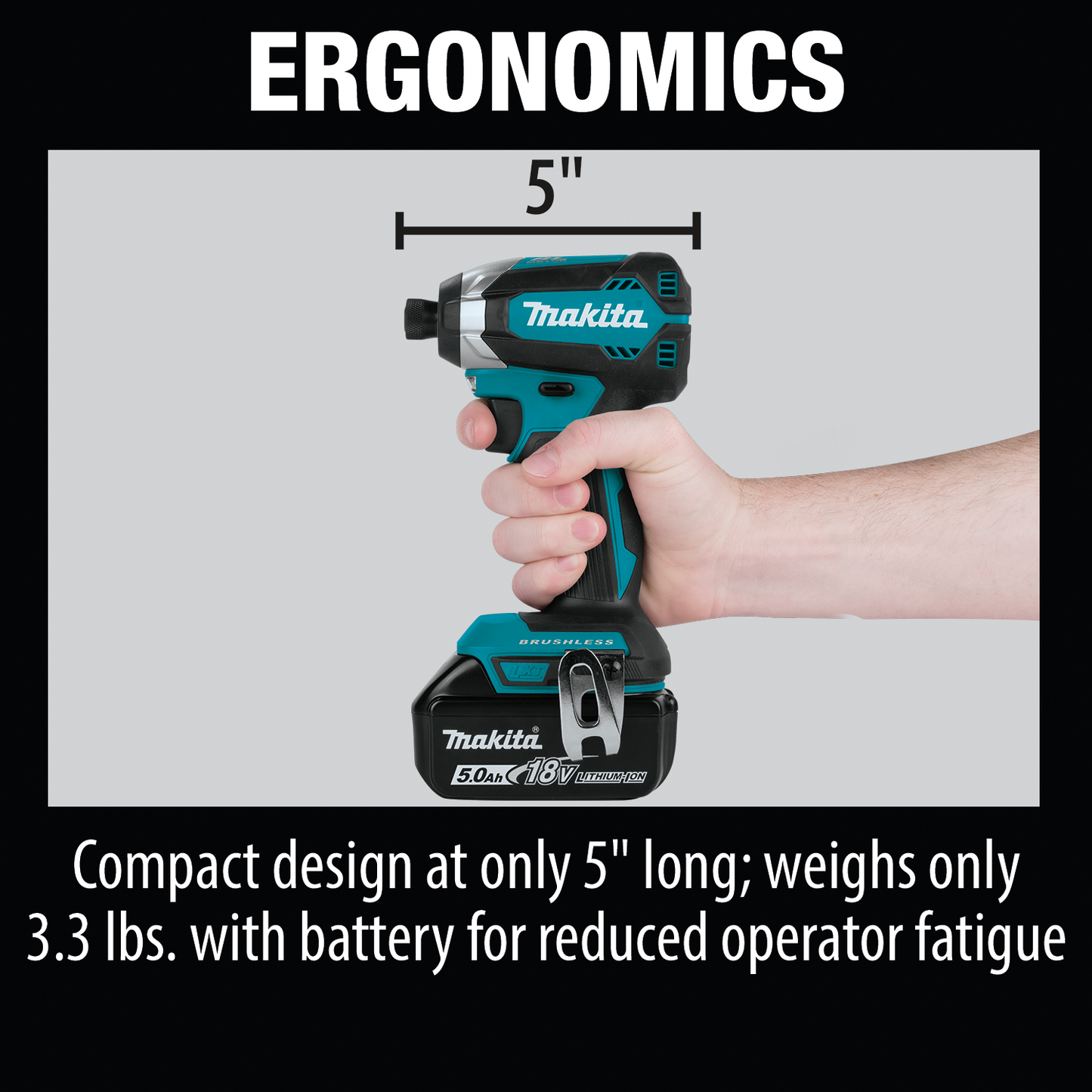 Makita XDT13T 18V LXT® Lithium‑Ion Brushless Cordless Impact Driver Kit (5.0Ah)