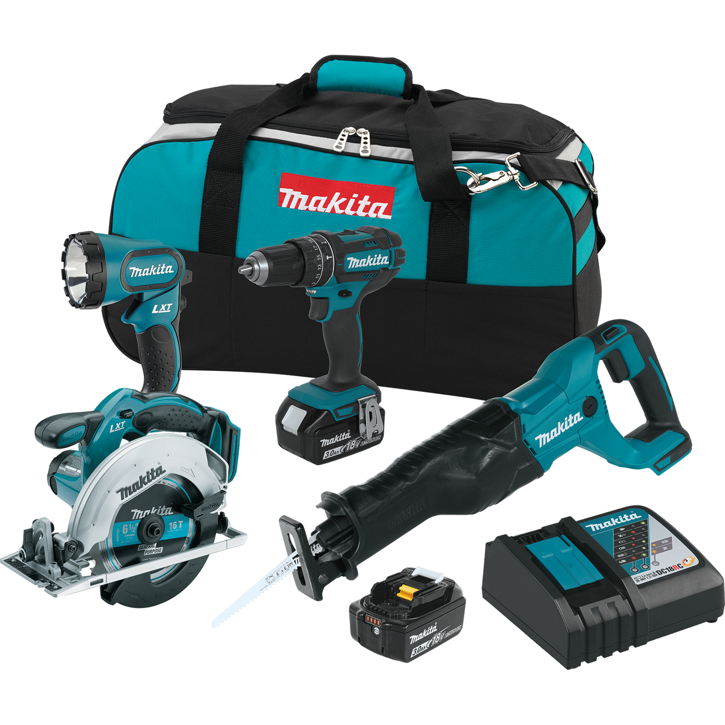 Makita XT442 18V LXT® Lithium‑Ion Cordless 4‑Pc. Combo Kit (3.0Ah)