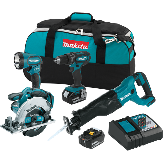 Makita XT442 18V LXT® Lithium‑Ion Cordless 4‑Pc. Combo Kit (3.0Ah)