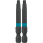 Makita A-96718 ImpactX™ #3 Square Recess 2″ Power Bit, 2/pk