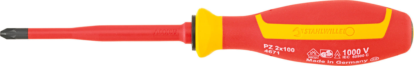 Stahlwille 46713002 4671 VDE 2 POZIDRIV-SCHRAUBENDREHER Vde Cross-Head Screwdriver Pz Drall+