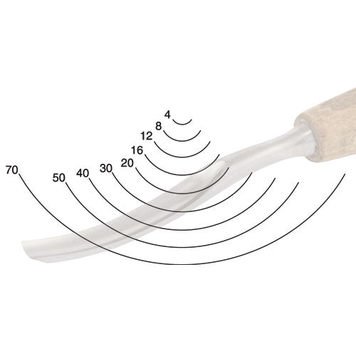 Narex Tools 827512 Bent Carving Chisel 12 mm