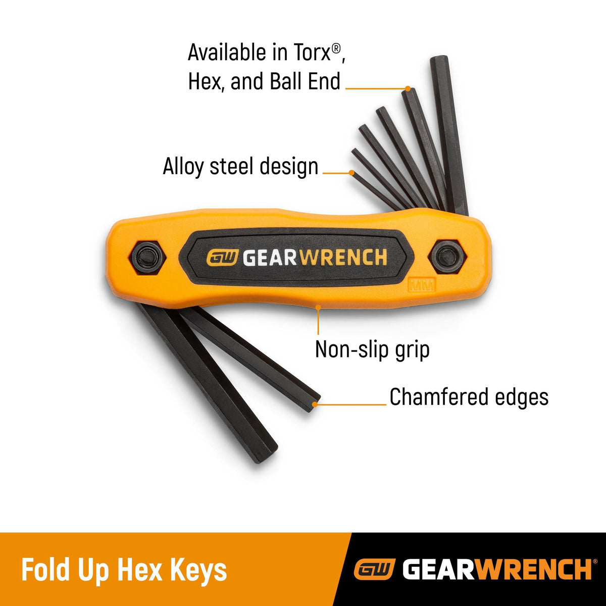 Gearwrench 83512 25 Piece SAE/Metric/Torx® Folding Hex Key Set