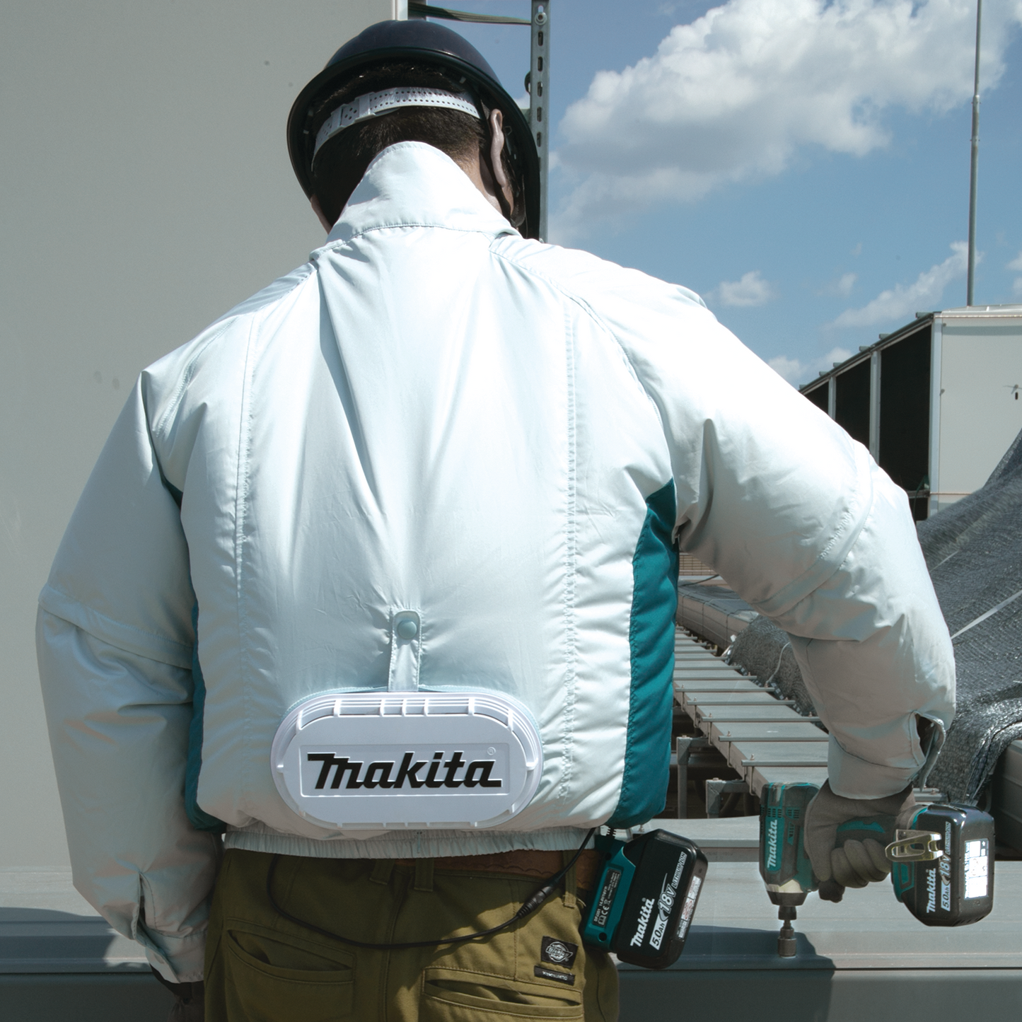 Makita DFJ201ZM 18V LXT® Lithium‑Ion Cordless Fan Jacket, Jacket Only (Medium)