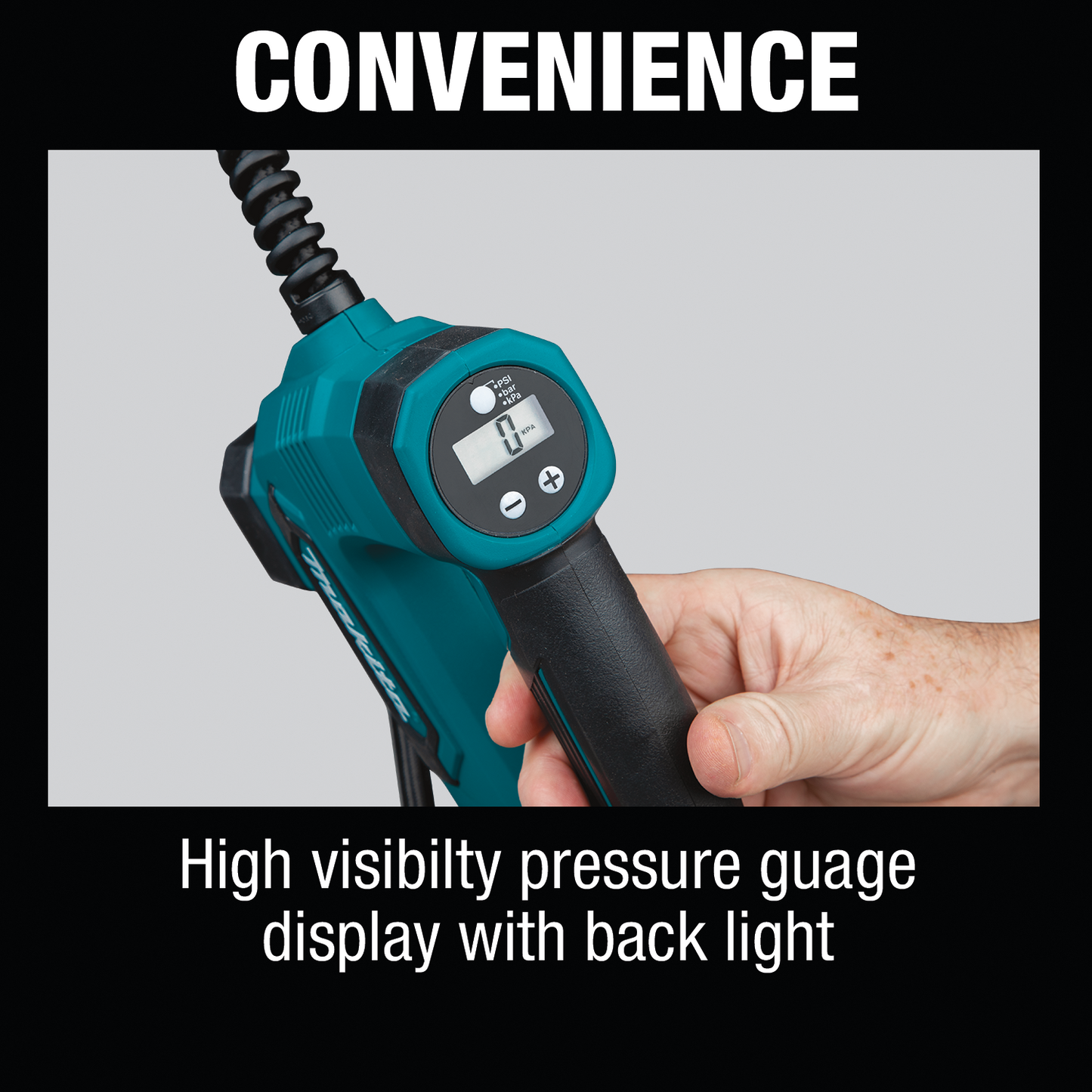 Makita MP100DWRX1 12V max CXT® Lithium‑Ion Cordless Inflator Kit (2.0Ah)