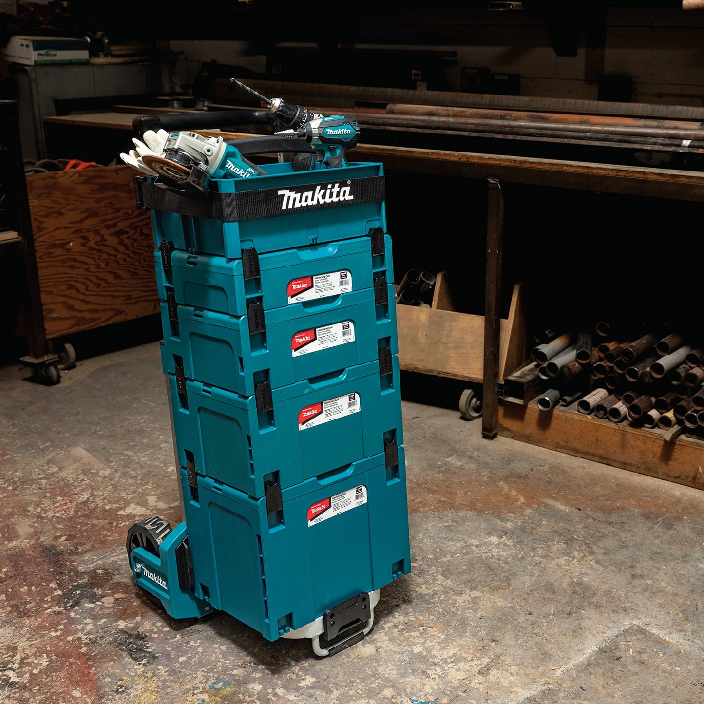 Makita P-83836 MAKPAC Interlocking Tool Box, Small, 6" x 15‑1/2" x 11‑1/2"