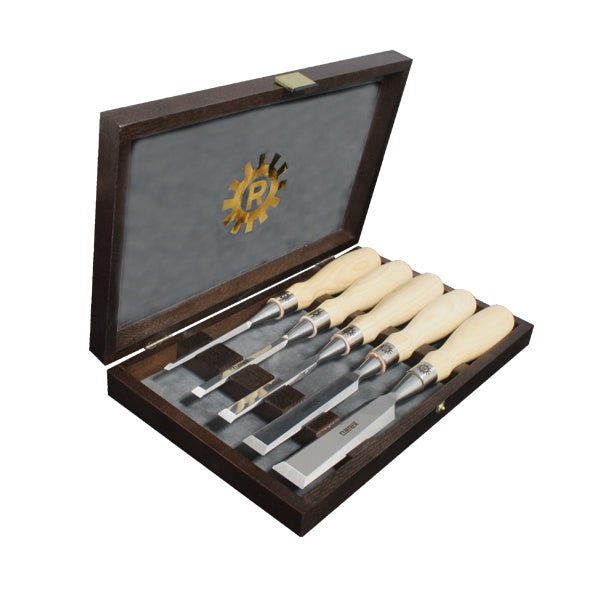 Narex Tools 853600 Set Of Bevel Edge Chisels 1/4"-3/8"-1/2"-3/4"-1"