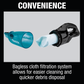 Makita XLC03ZBX4 18V LXT® Lithium‑Ion Brushless Compact Cordless Vacuum, Trigger w/ Lock, Tool Only