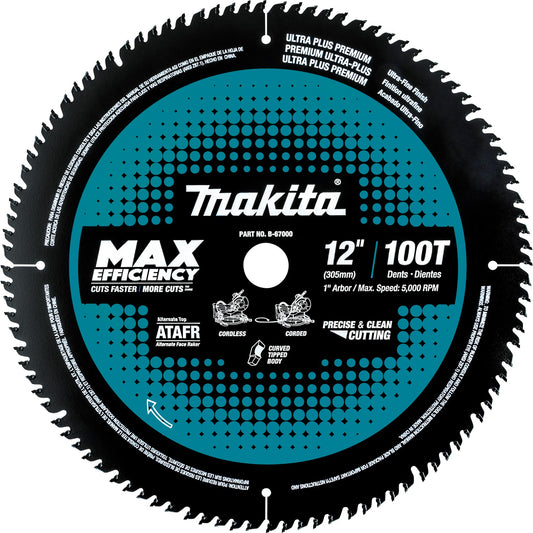 Makita B-67000 12" 100T Carbide‑Tipped Max Efficiency Miter Saw Blade