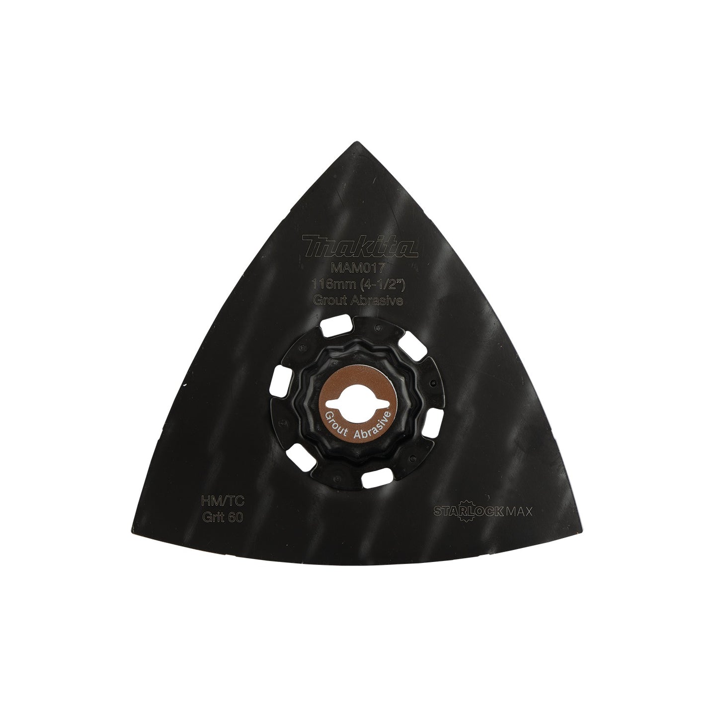 Makita E-08654 StarlockMax® Oscillating Multi‑Tool 4‑1/2" Tungsten Carbide 60 Grit Delta Triangle Sanding Pad
