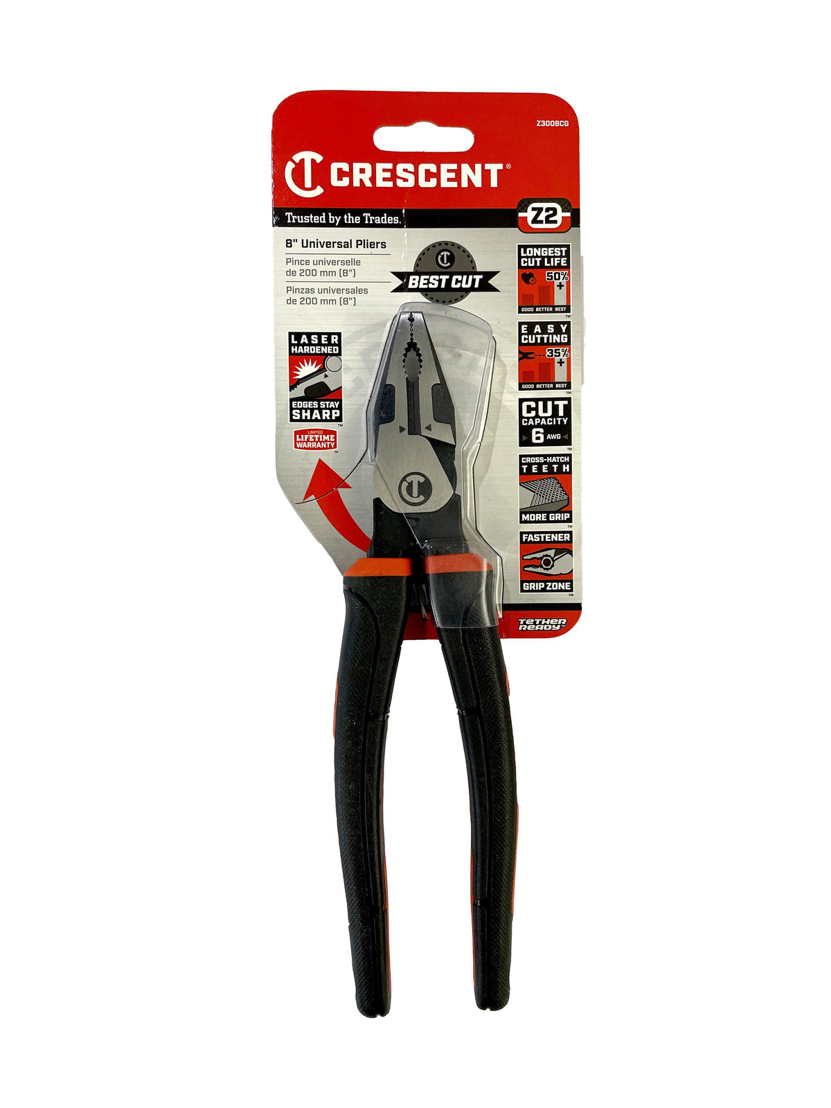Crescent Z3008CG-06 8" Z2 Dual Material Universal Plier
