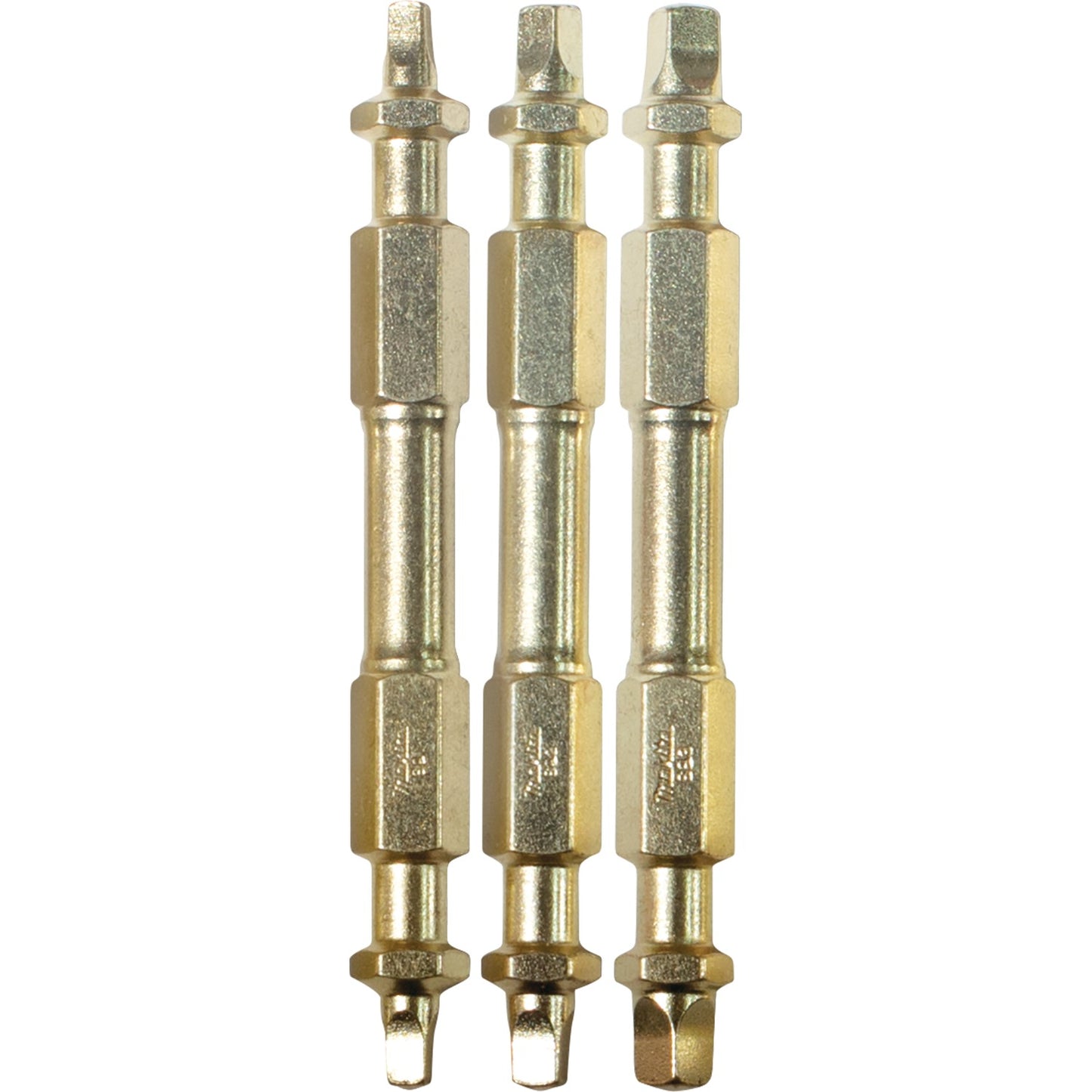 Makita B-49600 Impact GOLD® 3 Pc. Assorted (2‑1/2") Square Double‑Ended Power Bits