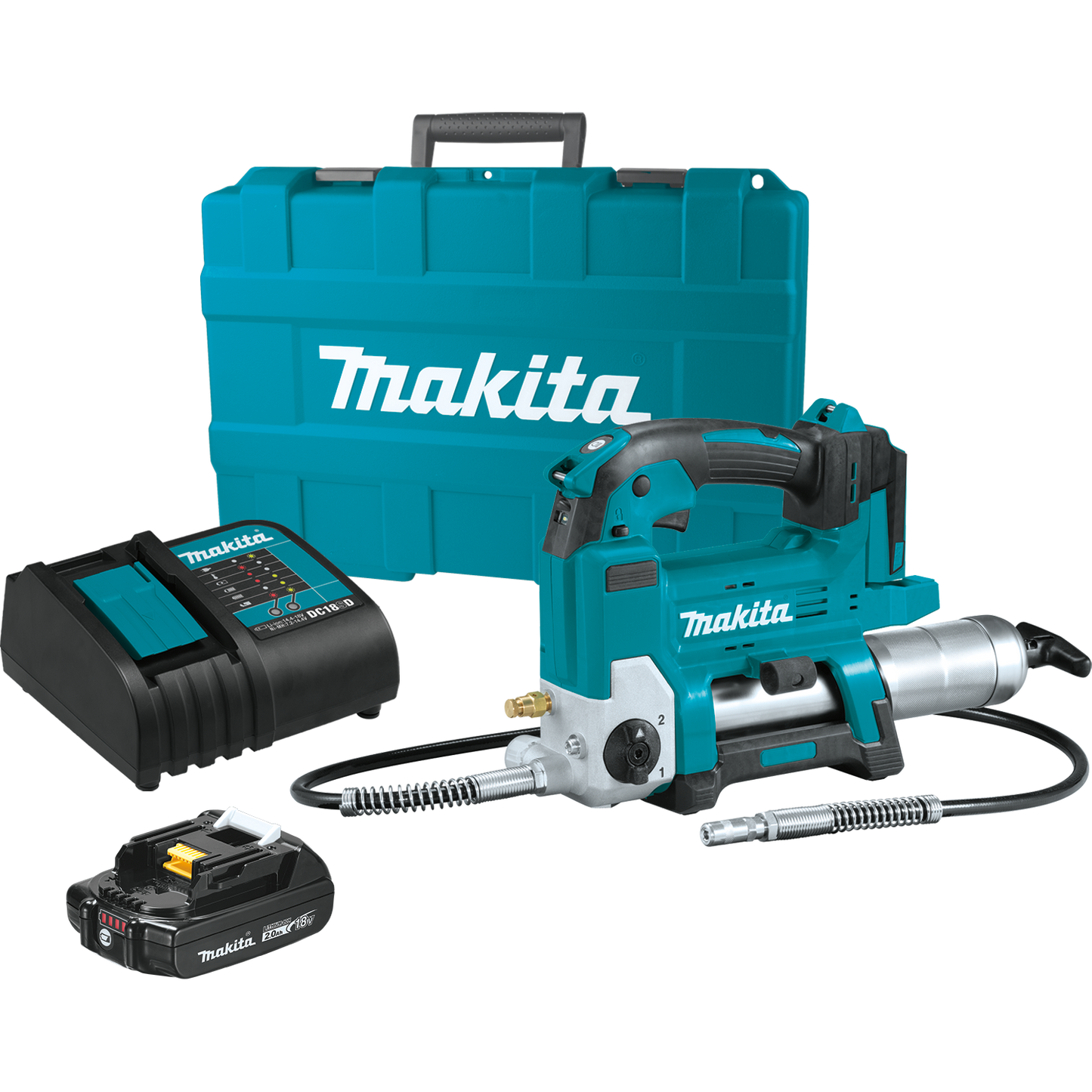 Makita XPG01SR1 18V LXT® Lithium‑Ion Cordless Grease Gun Kit (2.0Ah)