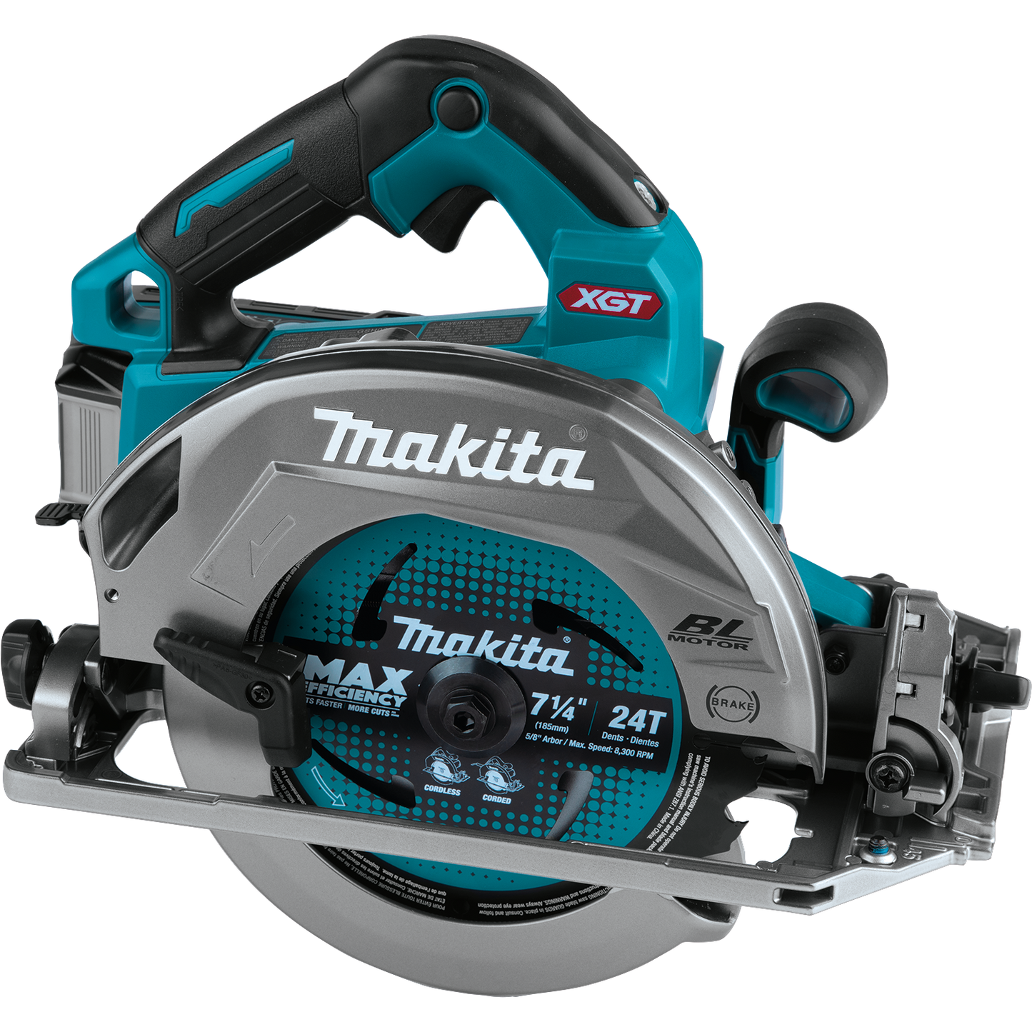 Makita GSH02M1 40V max XGT® Brushless Cordless 7‑1/4" Circular Saw Kit with Guide Rail Compatible Base, AWS® Capable, 4.0Ah