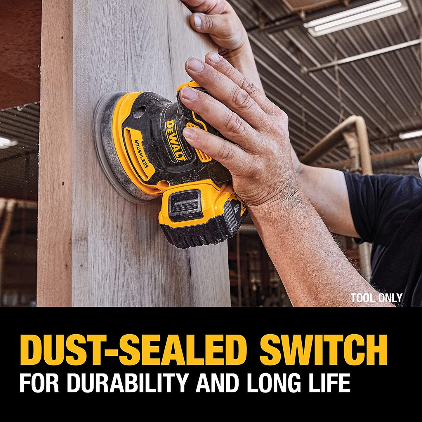 Dewalt DCW210B 20V Max* Xr® 5 In Brushless Cordless Variable-Speed Random Orbital Sander (Tool Only)