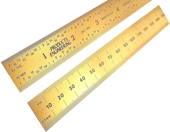 Pec Rigid 36 Inch Ruler PEC Tools 262-012TN 12³ E/M Rigid Rule Tin Coated – KPaul Tools