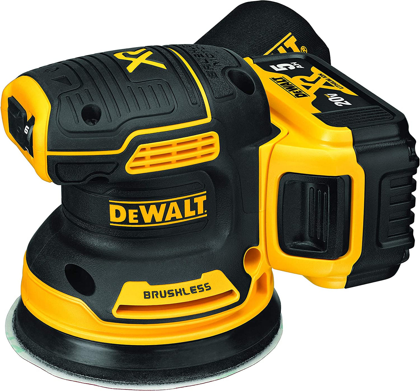 Dewalt DCW210P1 20V Max* Xr® Brushless 5 In. Cordless Variable Speed Random Orbital Sander Kit (5.0 Ah Battery)