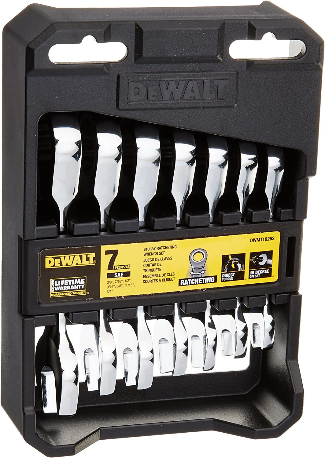 Dewalt DWMT19262 7 Piece Stubby Ratcheting Wrench Set