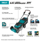 Makita XML07PT1 36V (18V X2) LXT® Brushless 21" Commercial Lawn Mower Kit with 4 Batteries (5.0Ah)