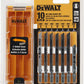 Dewalt DW3741C T-Shank Jig Saw Blade Set With Case (10 Pc)