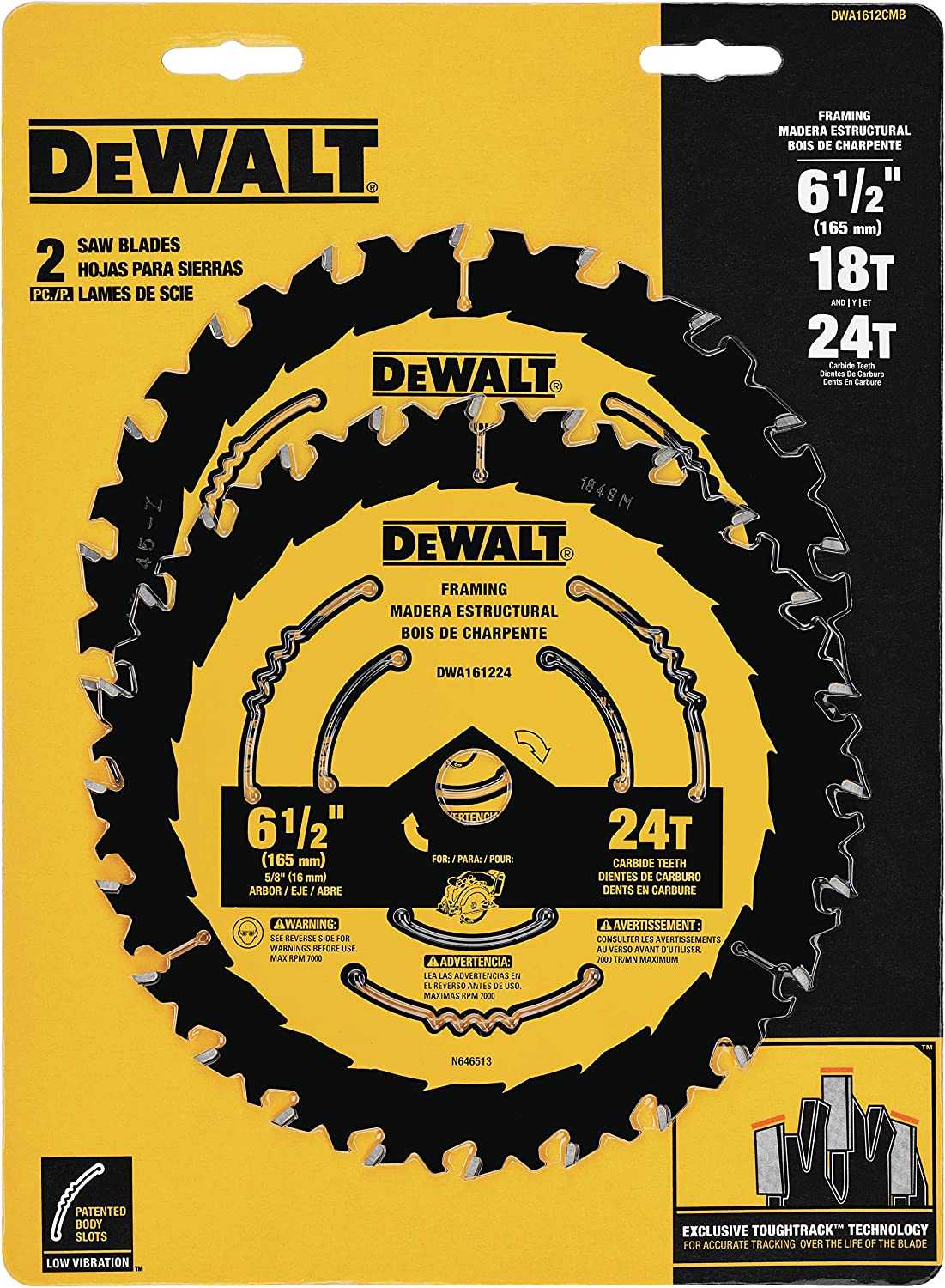 Dewalt DWA1612CMB 6-1/2" Circular Saw Blades