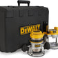 Dewalt DW618PK 2-1/4 Hp Electronic Vs Fixed/Base Plunge Base Ro