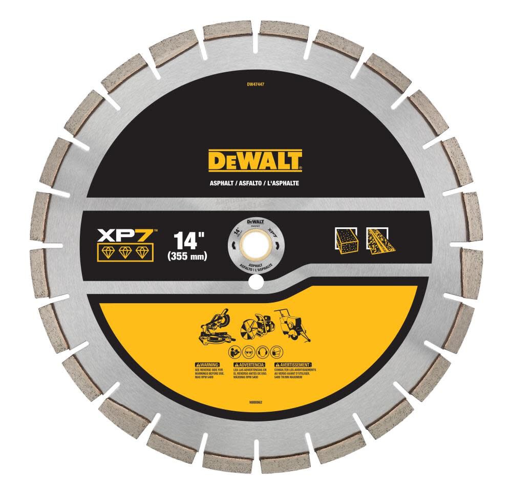 Dewalt DW47447 Xp7 Asphalt Segmented Diamond Blade