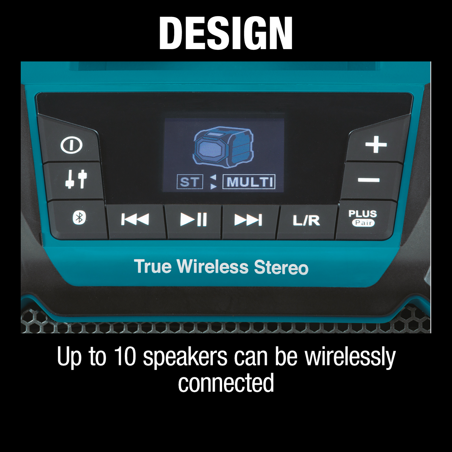 Makita XRM11 18V LXT® / 12V max CXT® Lithium‑Ion Cordless/Corded Bluetooth® Job Site Speaker, Tool Only