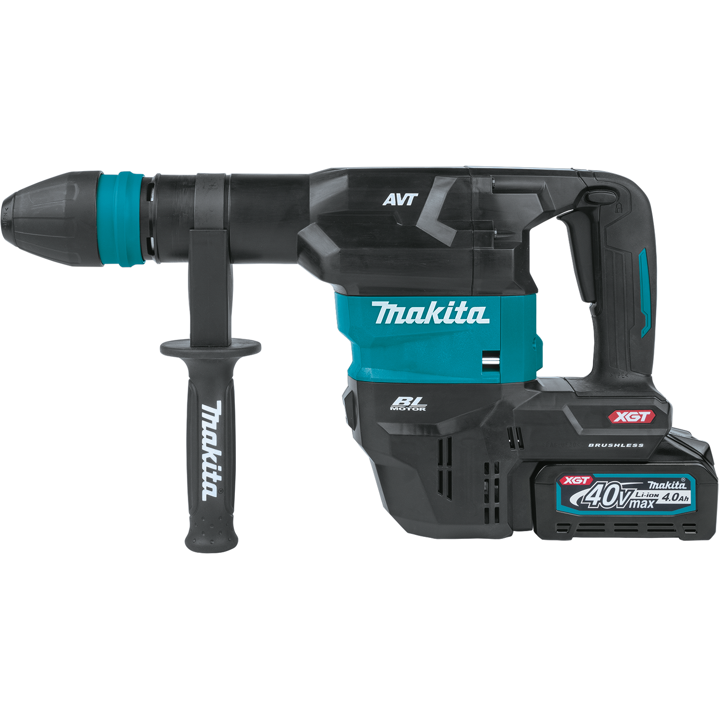 Makita GMH01M1 40V max XGT® Brushless Cordless 15 lb. SDS‑MAX AVT® Demolition Hammer Kit, AWS® Capable (4.0Ah)